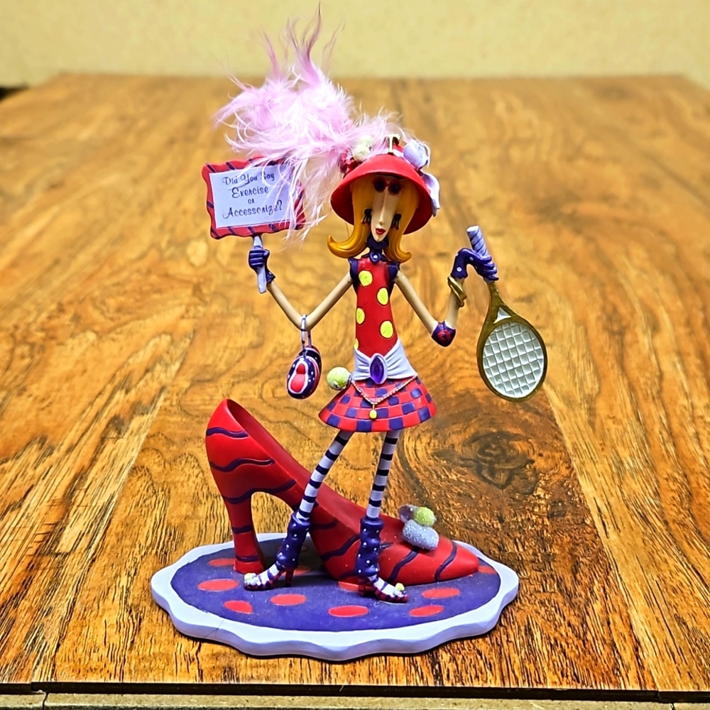 Dolly Mamas Dazzling Divas Figurine "Did You Say Exercise or Accessorize?"